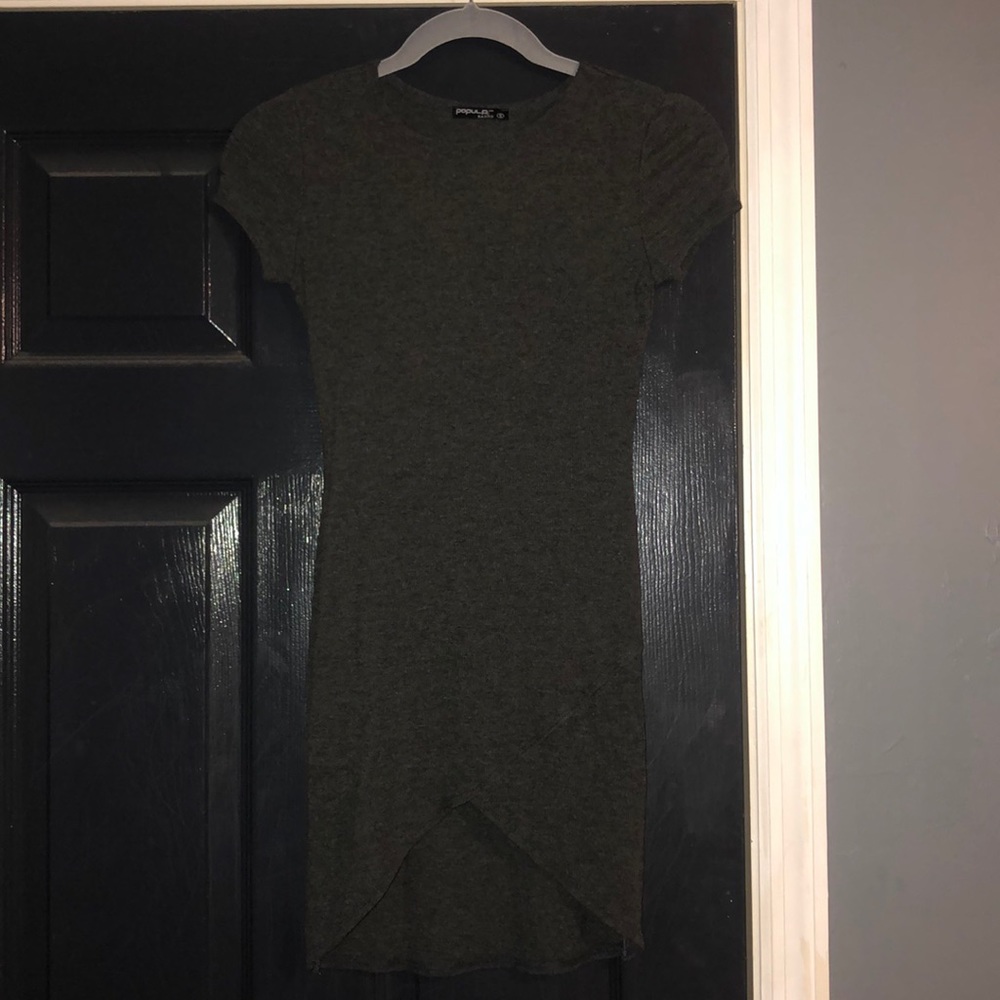 Dark gray tight fitted dress
